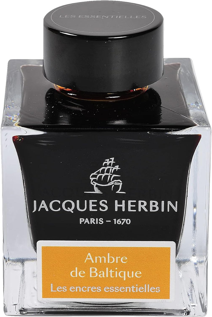 Jacques Herbin 13141JT - Tintenflakon 50 ml, für Füllfederhalter und Tintenroller geeignet, ideal fü