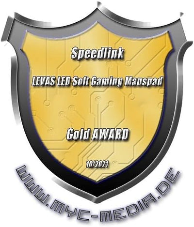 Speedlink LEVAS LED Soft Gaming Mousepad – Beleuchtetes Mauspad – Rutschfeste Maus Unterlage – Aufro