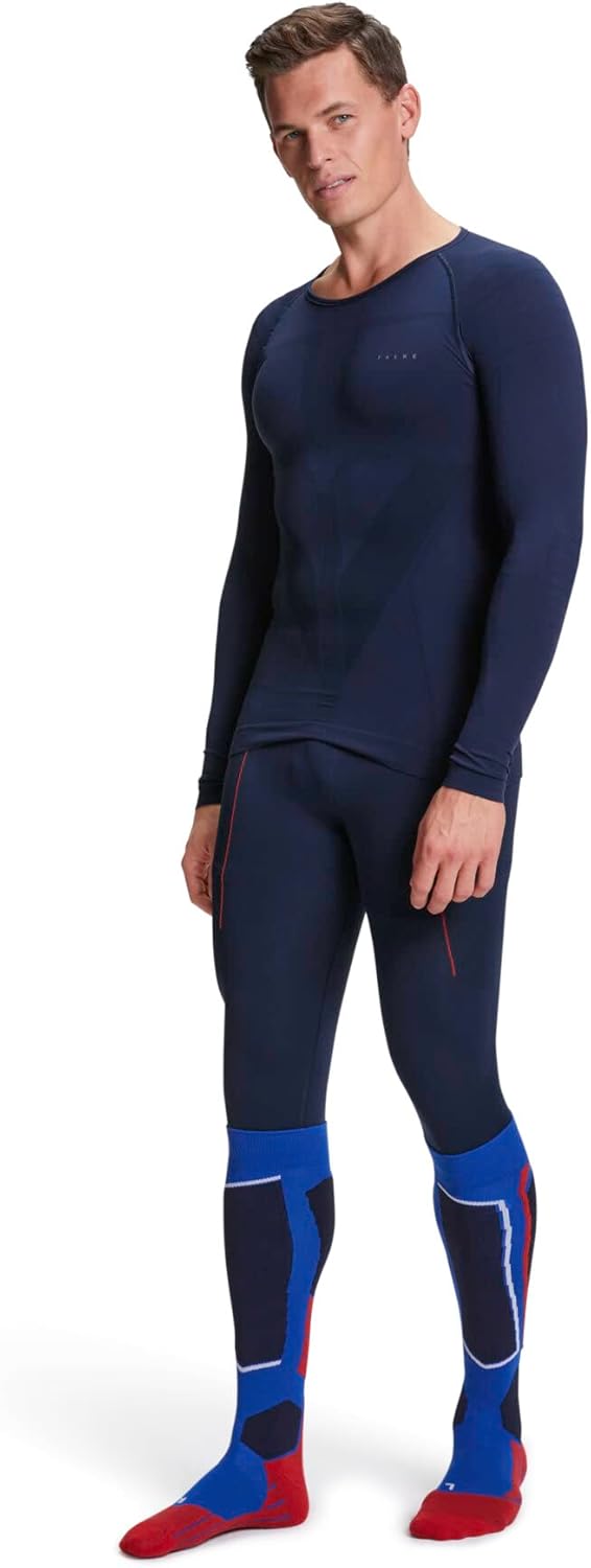 FALKE Herren Warm Round Neck Funktionsshirt Langarmshirt für milde bis kalte Temperaturen warme Funk