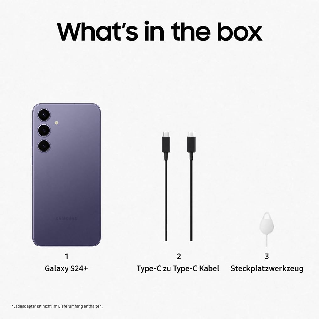 Samsung Galaxy S24+ AI Smartphone, 12 GB RAM, 256 GB Speicher, Cobalt Violet, 3 Jahre Herstellergara