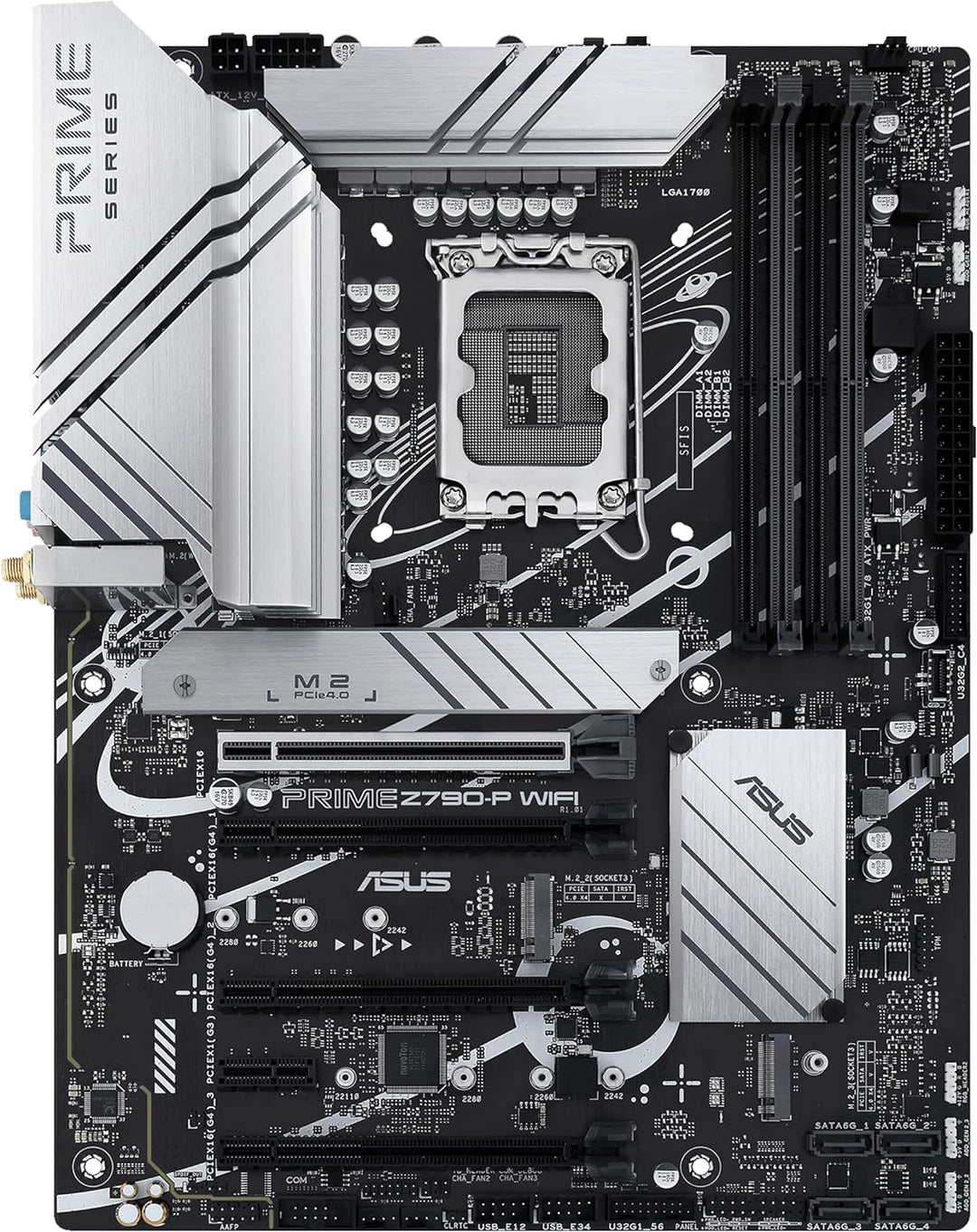 ASUS Prime Z790-P WIFI Gaming Mainboard Sockel Intel LGA1700 (ATX, PCIe 5.0, DDR5 Speicher, 3x M.2,