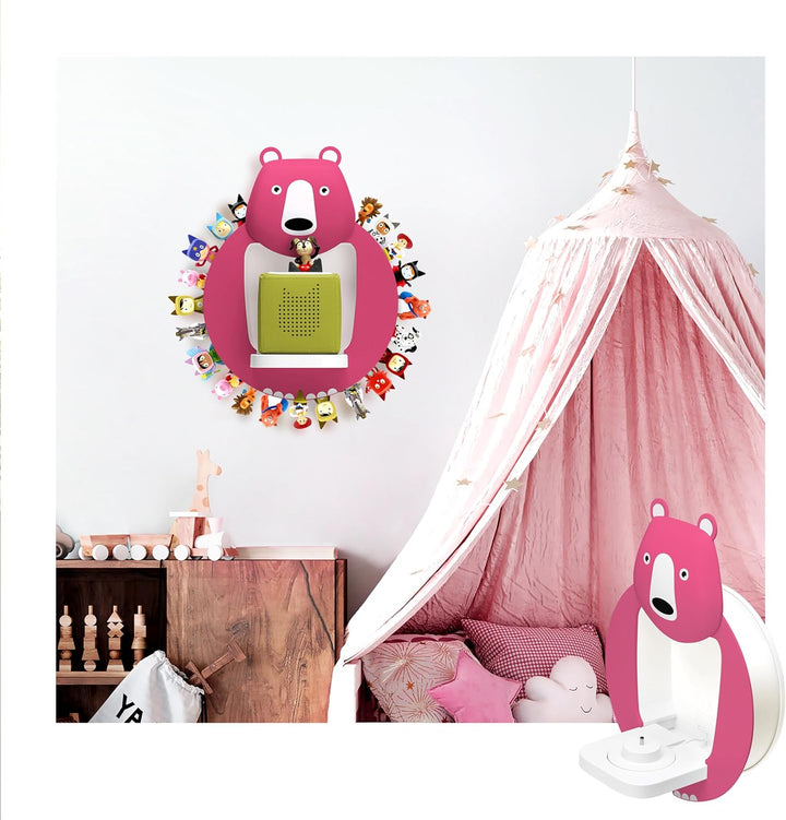 für Tonie Regal Toniebox Regal Hängemontage für TonieBox Tonie Regal Mädchen ü 30-48 Figuren Bärenfo