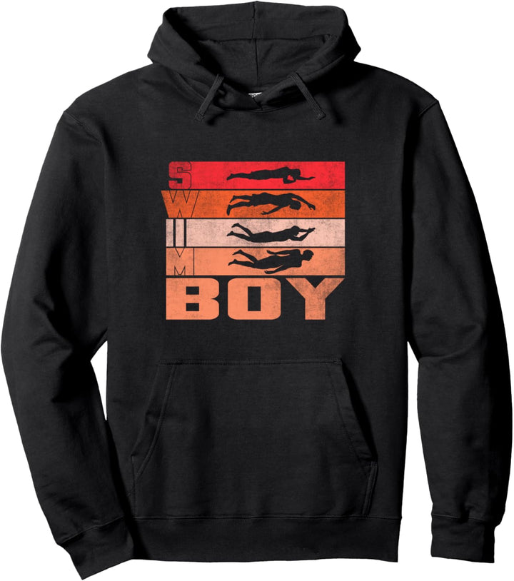 Schwimm Sohn Schwimmer Schwimmen Junge Pullover Hoodie