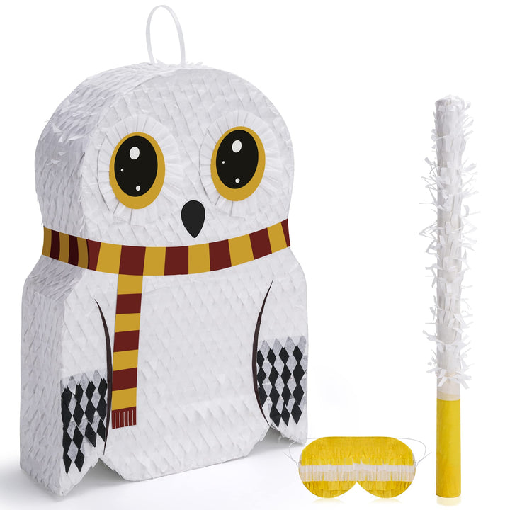 Eulen Pinata Set mit Augenbinde und Fledermaus (44 x 34 x 10 cm), perfekt für Mädchen, Kinder, Gebur
