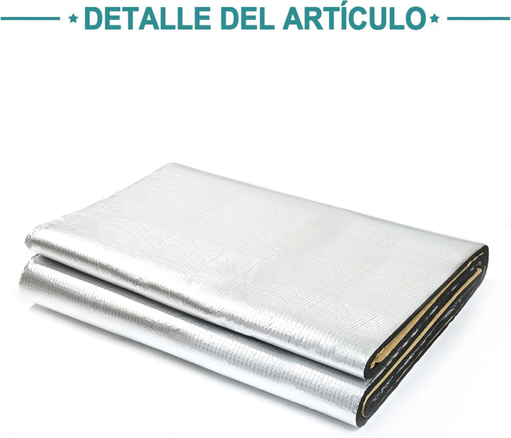 QUARKZMAN Wärmedämmaufkleber für Auto, 10 mm, Schalldämmung, Motorhaube 60x100cm, 60x100cm