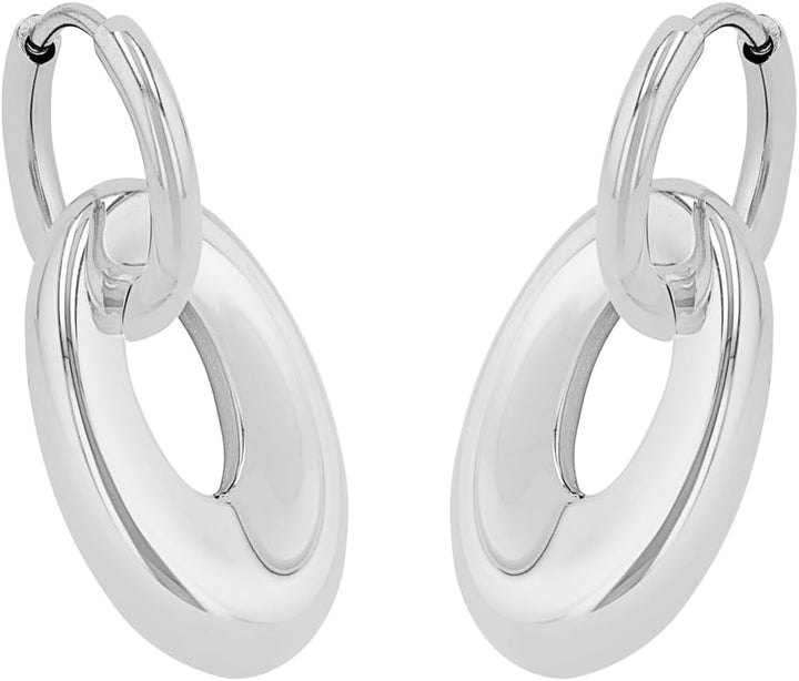 s.Oliver Creolen Edelstahl Damen Ohrschmuck, 2,7 cm, Silber, Kommt in Schmuck Geschenk Box, 2034822