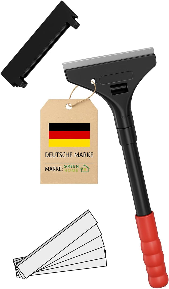 Green Home - Farbschaber PREMIUM 30 cm Tapetenschaber [Schnellwechselvorrichtung] - 100 mm inkl. 5 E