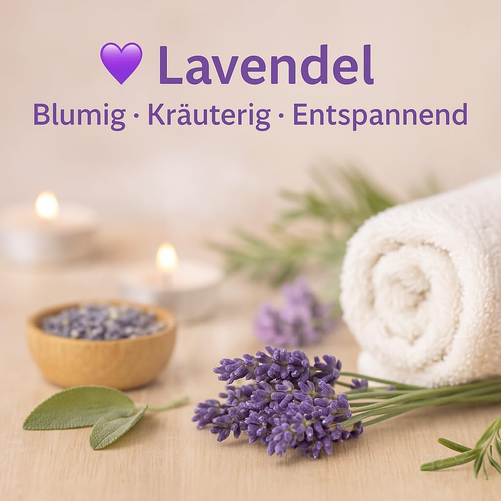 Dufte Momente Dampfbad Duftkonzentrat Lavendel 500ml – entspannender Kräuterduft mit natürlichem Lav