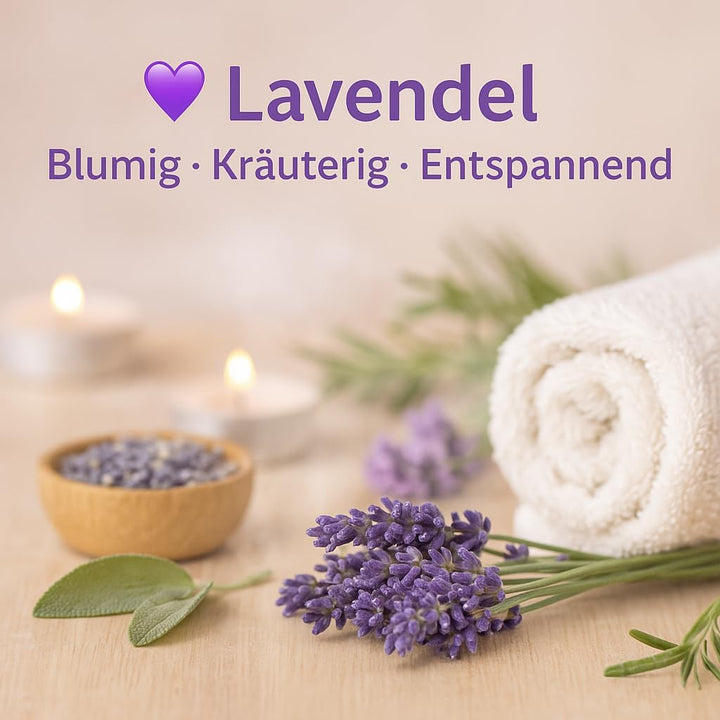 Dufte Momente Dampfbad Duftkonzentrat Lavendel 500ml – entspannender Kräuterduft mit natürlichem Lav