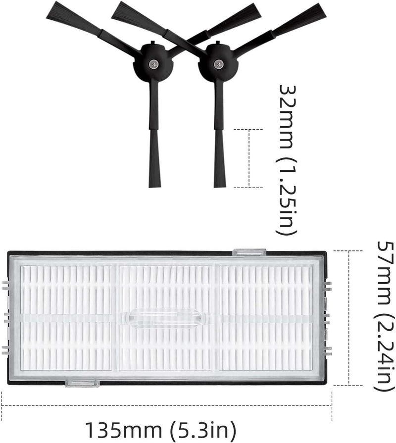 Liveryde Ersatzteile Kompatibel mit Roborock S8 / S8+ / S8 Plus Roboter Staubsauger Zubehör, 1 Doppe