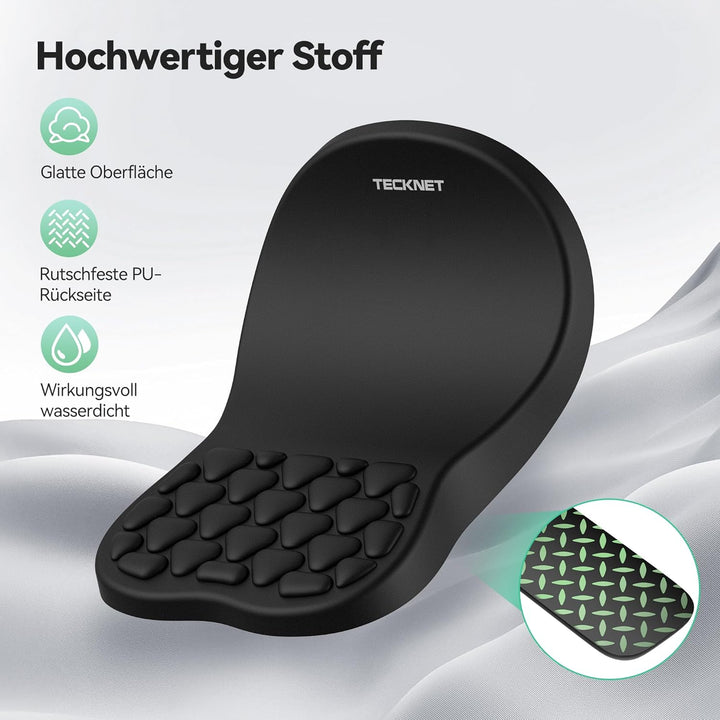 TECKNET Ergonomisches Mauspad und Handballenauflage Tastatur, Mousepad mit Handauflage, Gaming Mausp