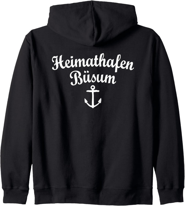 Heimathafen Büsum (Weiss) Büsum Kapuzenjacke