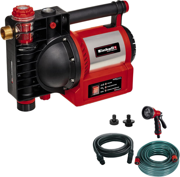 Einhell Gartenpumpe GE-GP 1246 N FS (1200 W, max. 4600 l/h, max. 5 bar, Wasserfüll-/Schmutz-/Sauganz