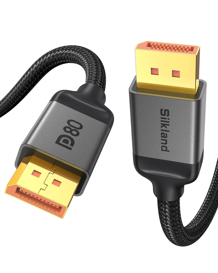 Silkland 80Gbps Kabel DisplayPort 2.1 3M DP80, 8K@240Hz 4K@960Hz/540Hz/480Hz/240Hz Kabel DP 2.1 16K,