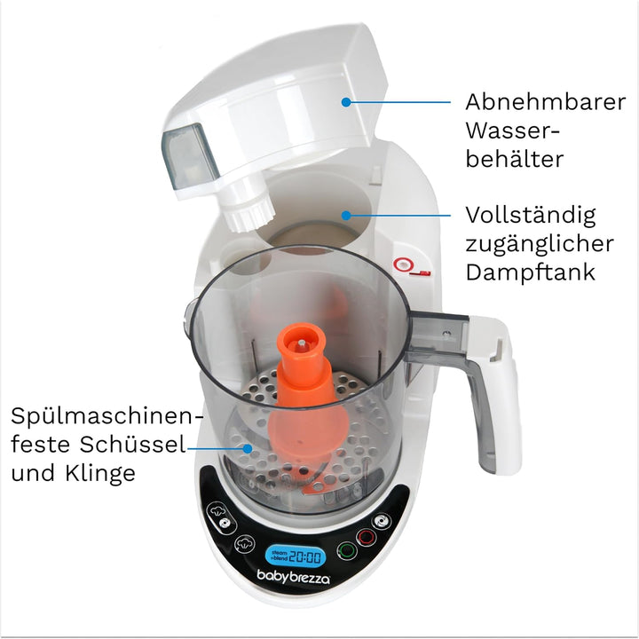 Baby Brezza - Food Maker Deluxe - Baby-Multifunktionsroboter - Dampferhitzen und Mischen von Lebensm
