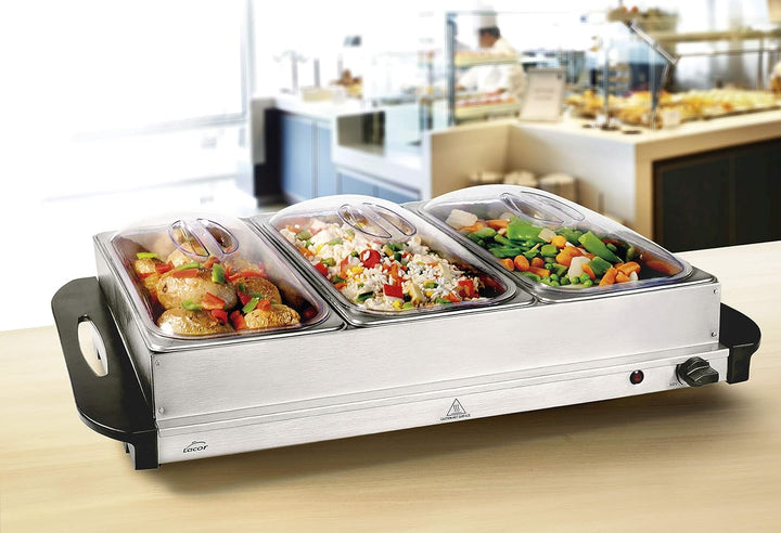 Lacor 69445 Buffet Warmer 3xGN 1/3, rostfreier Edelstahl