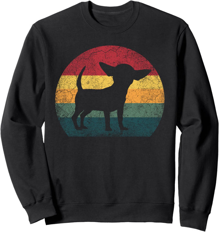 Chihuahua Dog Vintage Distressed Retro Style Men Women Kids Sweatshirt