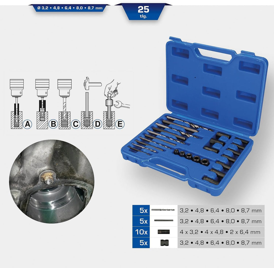 BRILLIANT TOOLS BT541900 HSS Schraubenausdreher-Satz, 25-tlg [Powered by KS TOOLS]