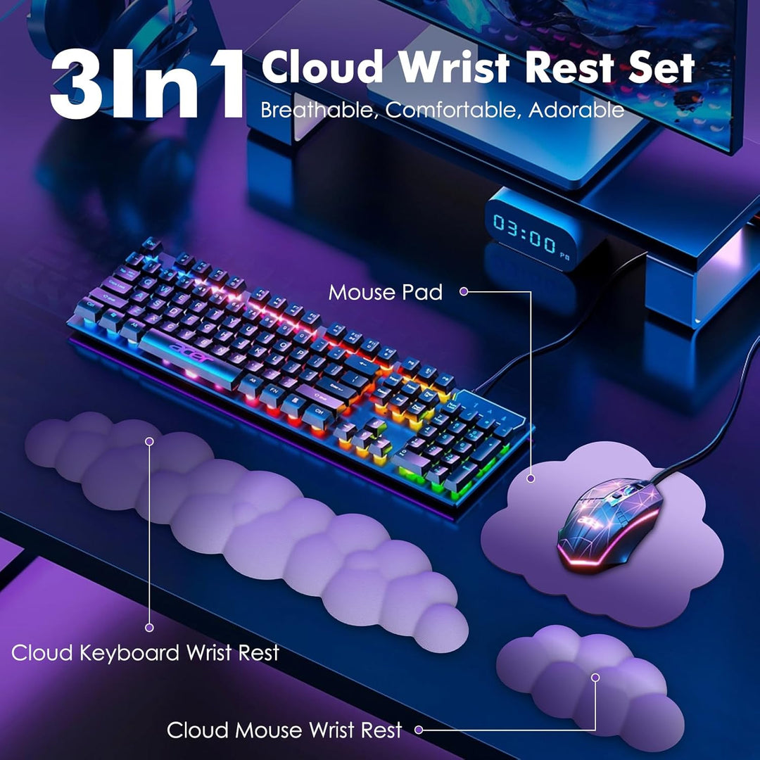 MoKo Wolke Handgelenkauflage, Ergonomisch Weich Cloud Handauflage Tastatur Maus Handballenauflage Se