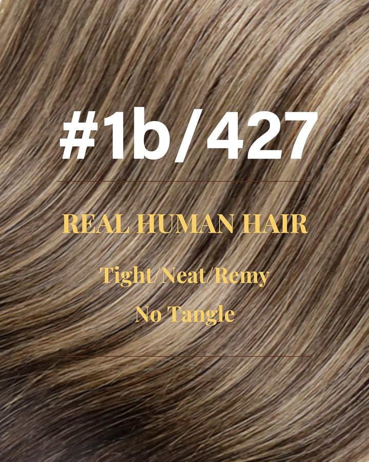 Hetto Tape in Extensions Echthaar Balayage Tape in Haarverlangerung Schwarz Ombre Braun Balayage Kar