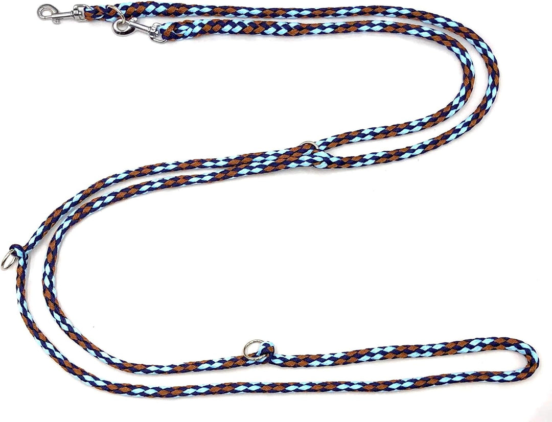 Hundeleine kleine Hunde bis 15 Kg/Doppelleine 4-Fach verstellbar 2,40m / 2,80m / 3,50m Führleine seh