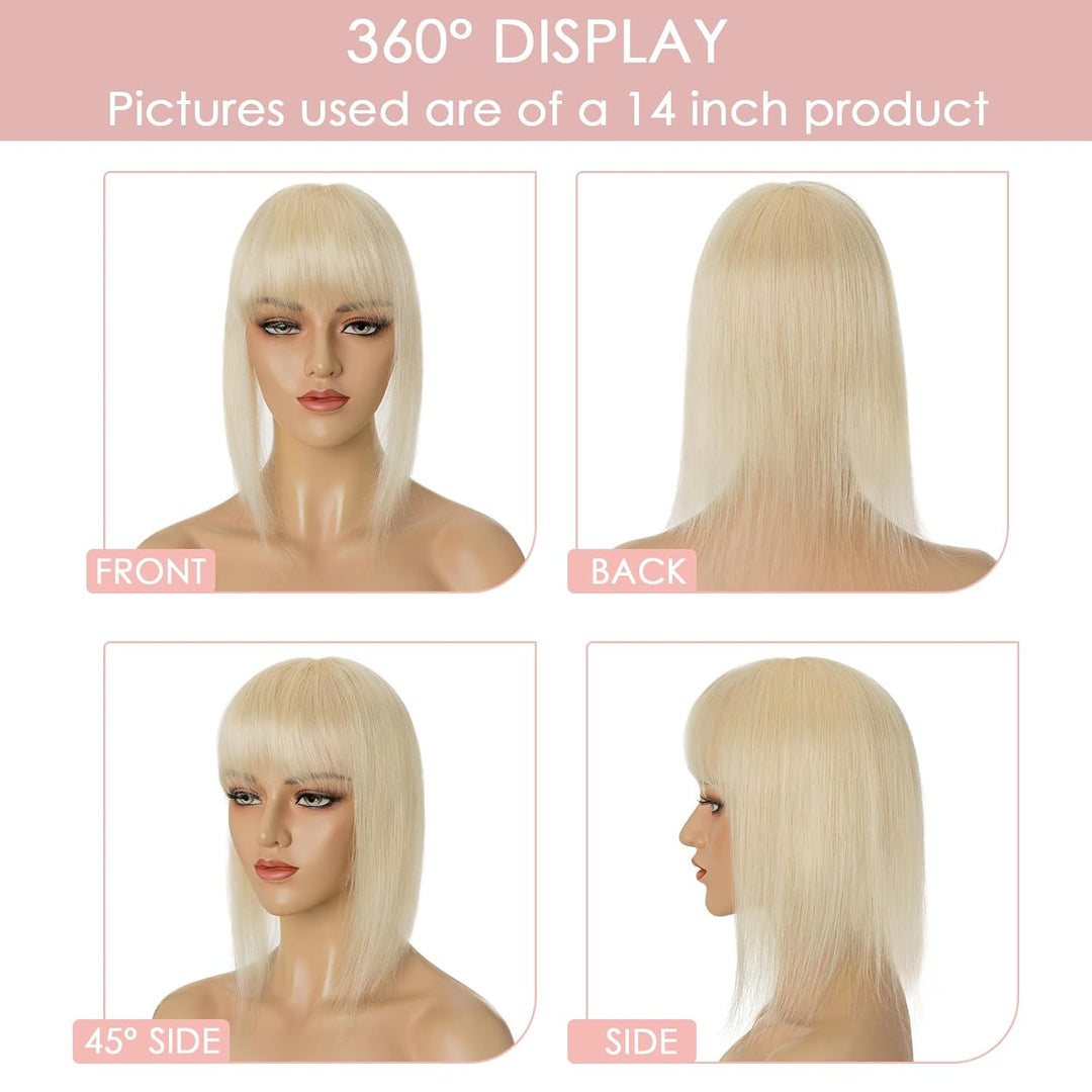 Silk-co Topper Extensions Haarteile Echthaar Clip in Extensions Echthaar Weich Natürlich Glatt Toupe