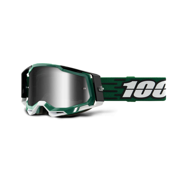 100 Percent Racecraft 2 Goggle Milori-Mirror Silver Lens Sunglasses, Schwarz, ESTANDAR