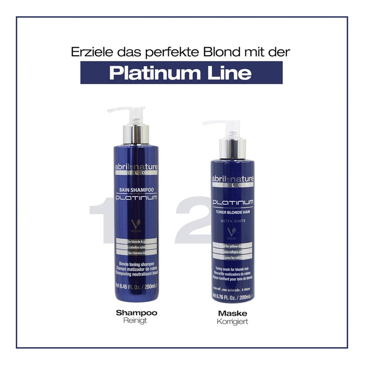 abril et nature Purple Platinum Treatment Shampoo, professionelle Haartonisierungsbehandlung, für bl