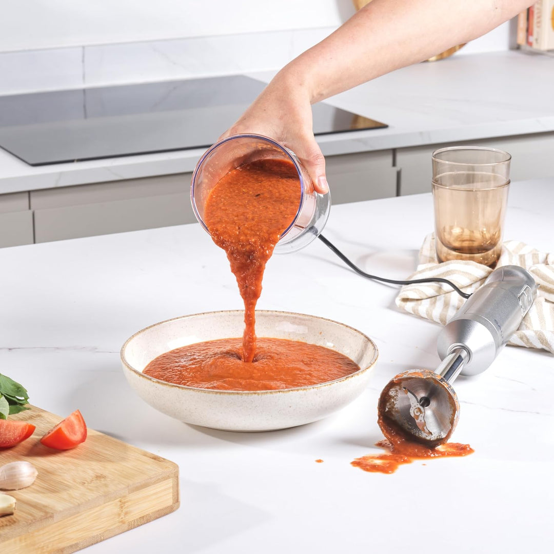 Salter Aspen Blend & Whisk Pro, 2-in-1 Stabmixer, Handrührgerät mit Zerkleinerer, Edelstahlklinge, v