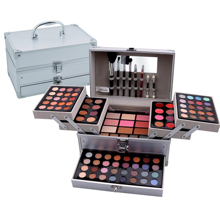 MKNZOME Schminkkasten Make-Up Set, Professionelles Kosmetische Schmink Set mit Lidschatten Lippenglo