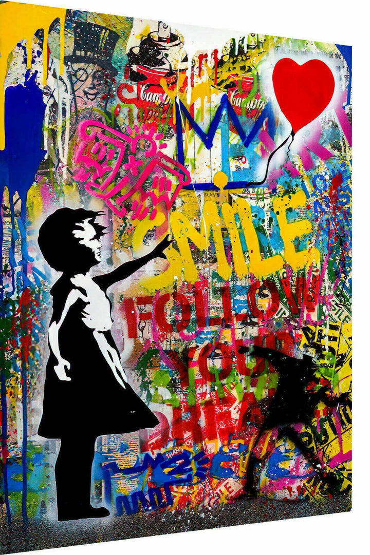 Magic Canvas Art - Bilder Pop Art Follow Your Dreams Leinwandbild 1- teilig Hochwertiger Kunstdruck