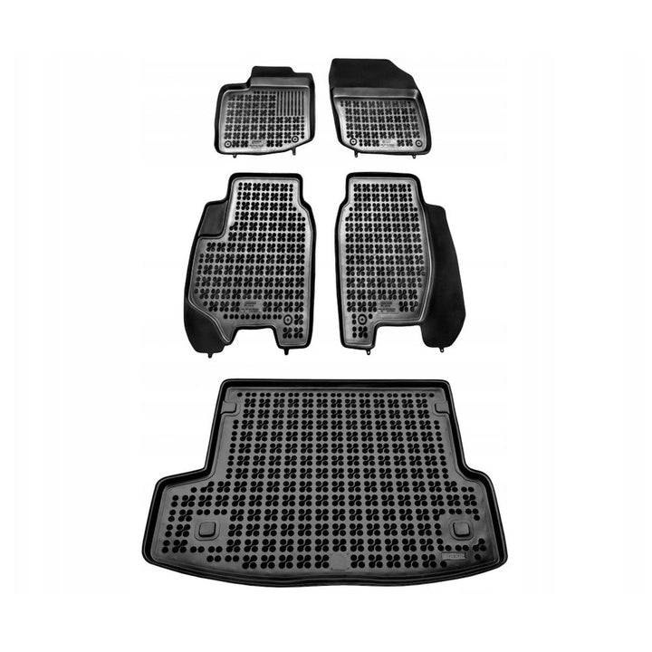 M MOTOS Satz Gummifussmatten und Kofferraummatten für Honda Civic IX 2013-2017 - Verbessern Sie Ihre