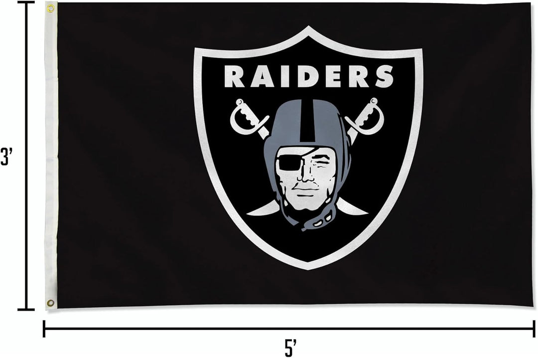 Rico NFL Flagge mit Ösen, einseitig Bedruckt, 91 x 152 cm, Denver Broncos, 3' x 5', Denver Broncos