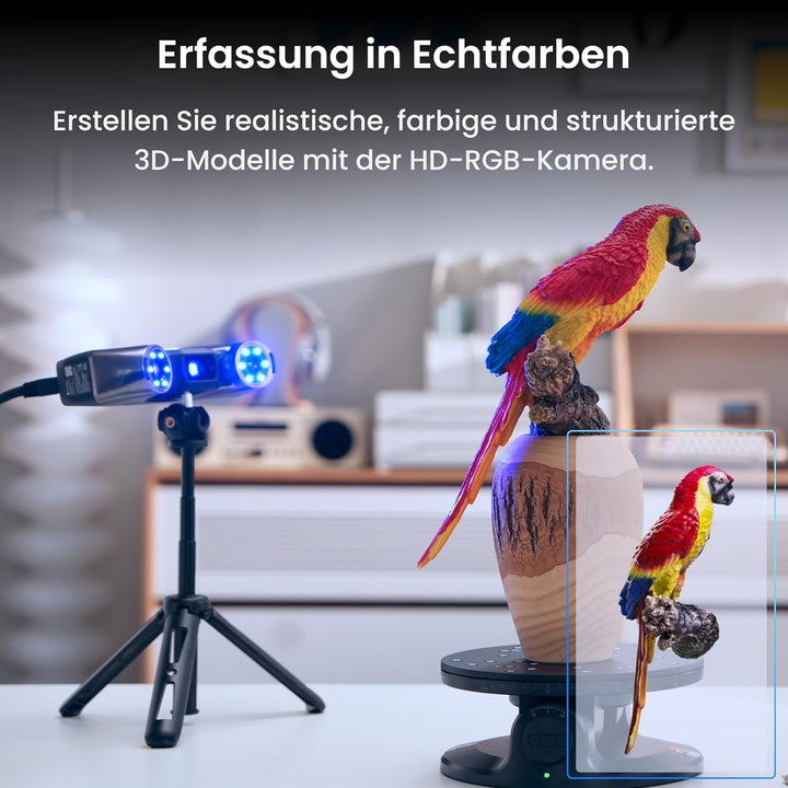 Revopoint MetroY Pro 3D-Scanner für 3D-Druck, 5 Scanmodi, bis zu 0,01 mm Präzision, 34+15+1 industri