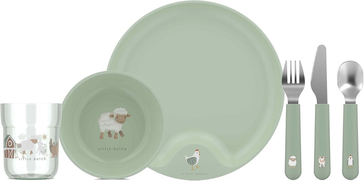 Mepal – Kinder Geschirrset 6-teilig Mepal Mio – Kinder Geschirr – Inklusive Kinderglas, Kinderteller