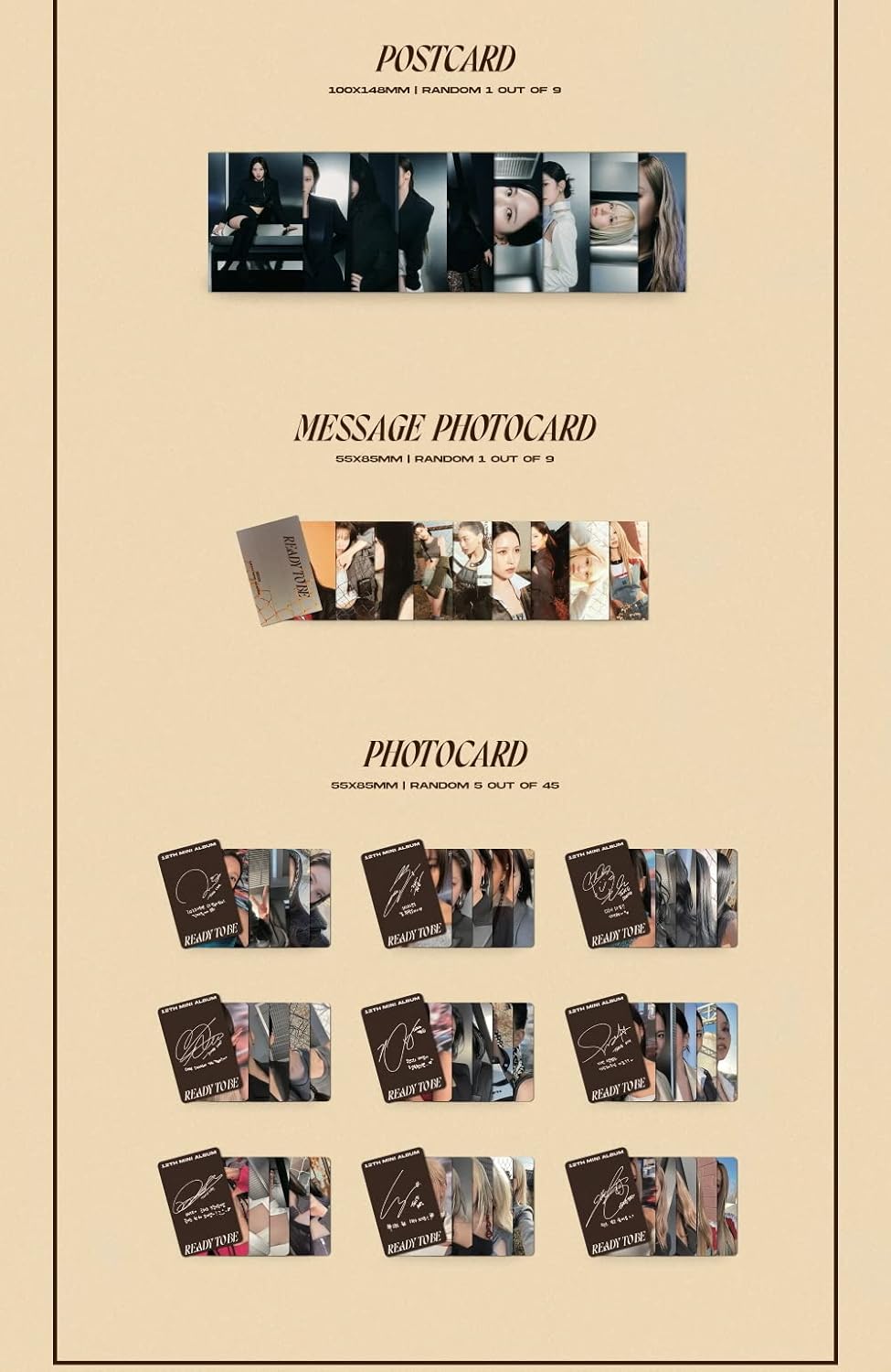 TWICE - READY TO BE (12th Mini Album) CD+Pre-Order Benefit+Folded Poster (READY+TO+BE ver. SET), Rea