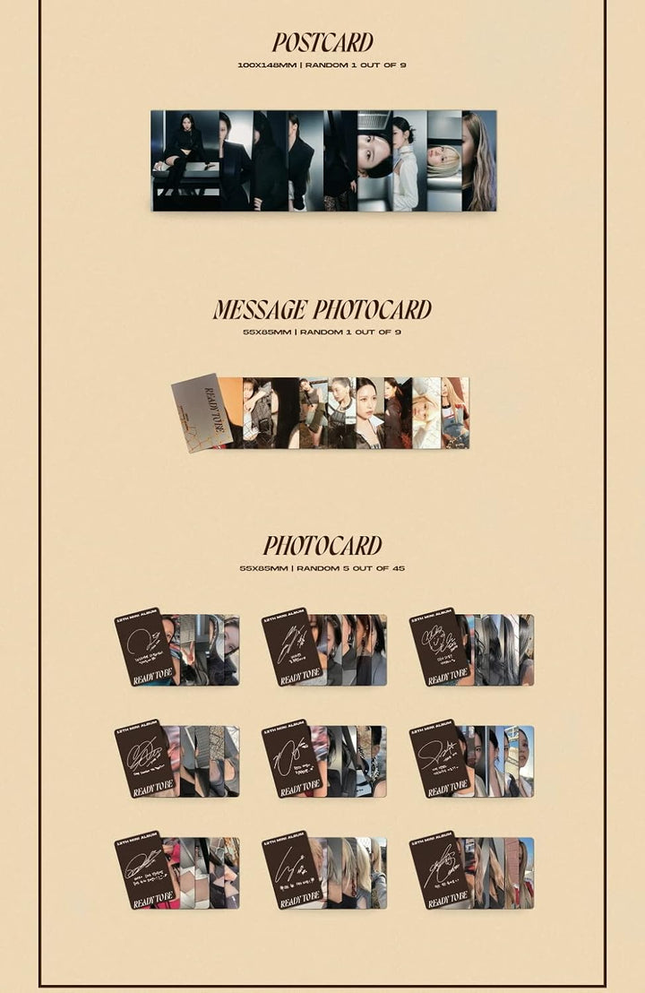 TWICE - READY TO BE (12th Mini Album) CD+Pre-Order Benefit+Folded Poster (READY+TO+BE ver. SET), Rea