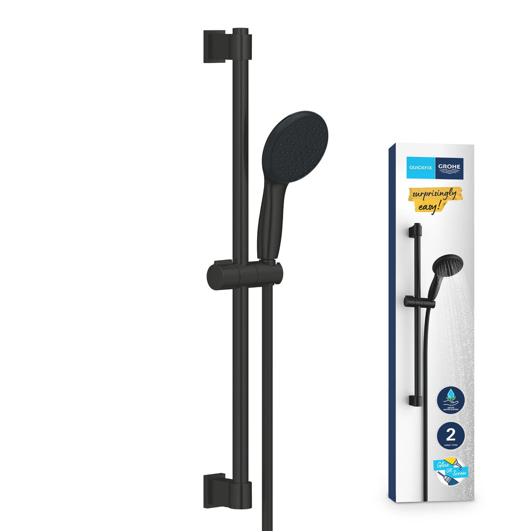 GROHE Vitalio 110, Duschset wassersparend, 6l pro Min (Brausestangenset mit: Duschkopf 2 Strahlarten