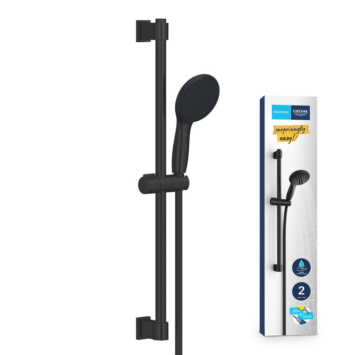 GROHE Vitalio 110, Duschset wassersparend, 6l pro Min (Brausestangenset mit: Duschkopf 2 Strahlarten