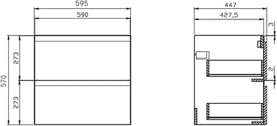 VBChome Badmöbel 60 cm Weiss Aufsatzwaschbecken ohne Hahnloch 48x37 cm Aufsatzwaschtisch mit Waschbe