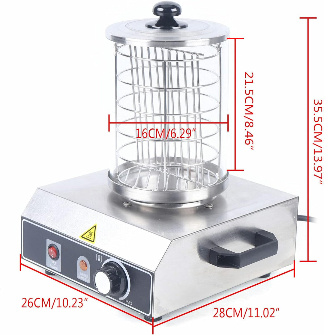 HotDog Maker Profi Würstchenwärmer Würstchenkocher Edelstahl Bockwurstkocher 350w silber