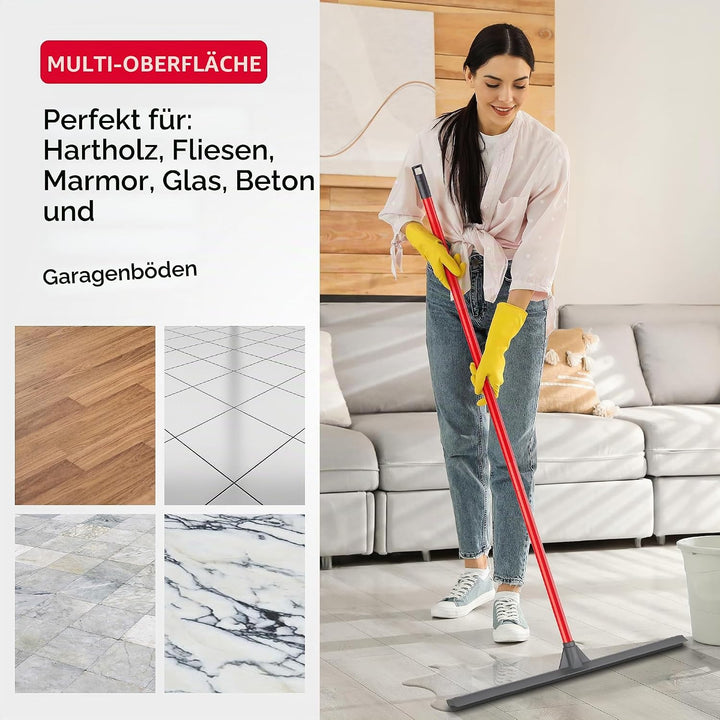Tyroler Schiebe &amp; Zieh Wasserschieber Bodenabzieher 60 cm Silikonkopf | Wasserabzieher Boden mit Sti