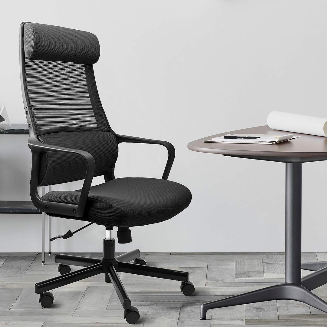 MELOKEA Bürostuhl Ergonomischer Bürostuhl, Mesh-Chefsessel mit Hoher Rückenlehne, Kopfstütze Verstel