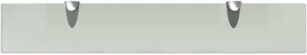 vidaXL Wand Regal Glasregal Glasboden Glasablage Badregal Mattiert 60x10 cm 8 mm Weiss 60 x 10 cm/1,