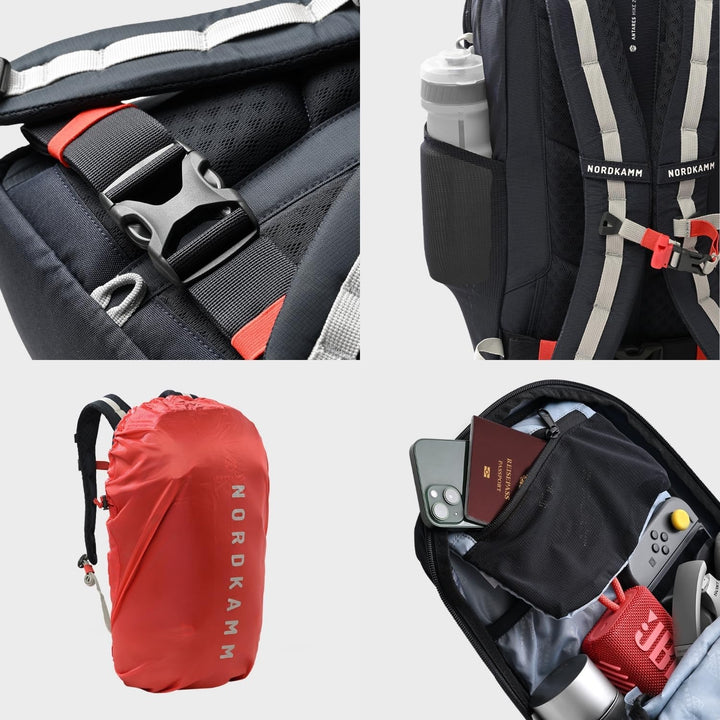 NORDKAMM® Profi Wanderrucksack 20L, klein - nur 680 g, Rucksack 20l aus Robic® Performance Nylon, Da