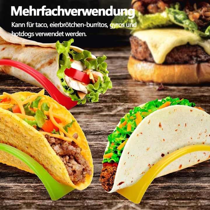Taco Halter Ständer, 12 Stück Taco Halter, Taco Schalen, Hartplastik Taco Shell Halter Rack, Taco St