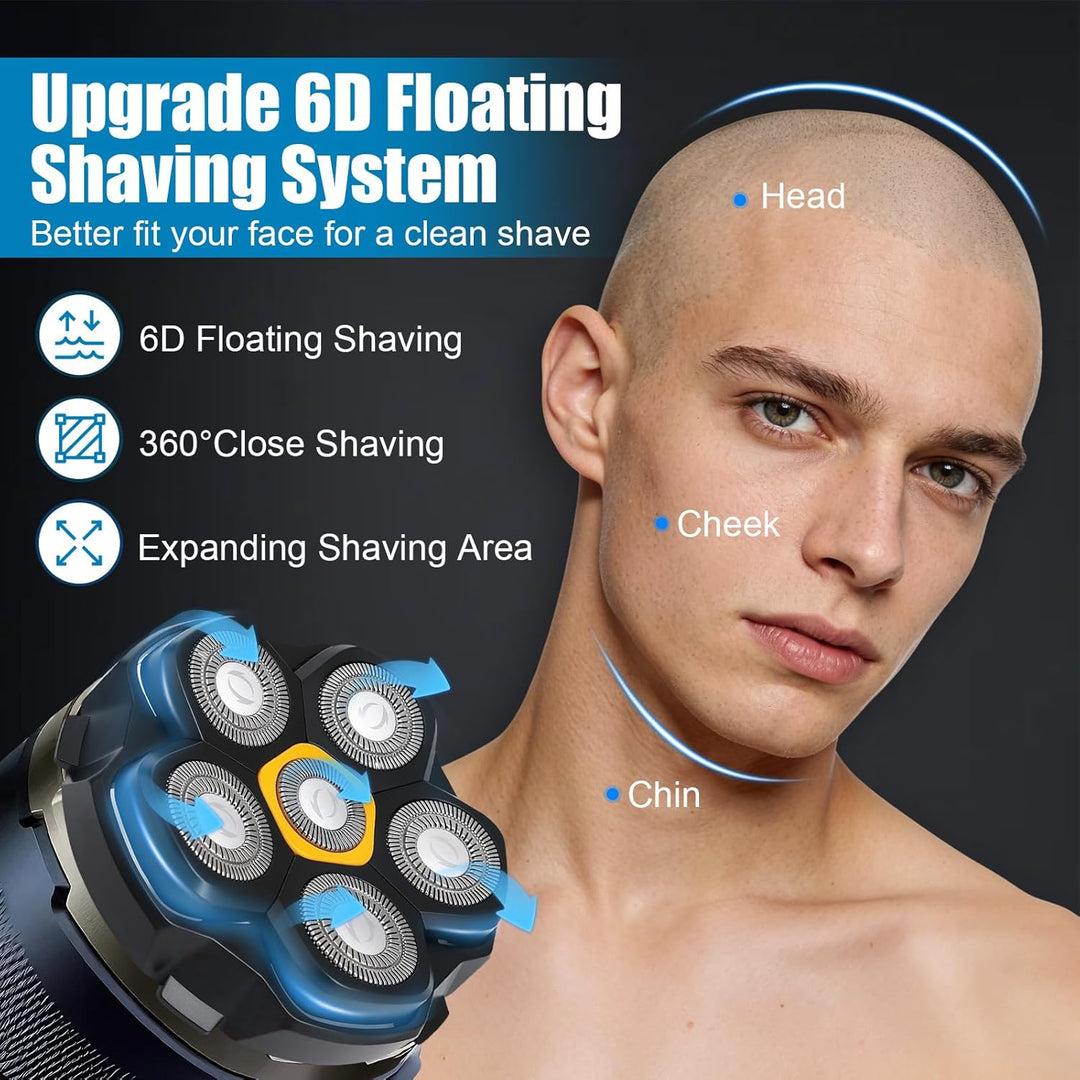 2 Stück Ersatzrasierkopf für DOAO Kensen JoyKoi Kibiy AEXIRI Shaver, Magnetische 6D Kopfrasierer für