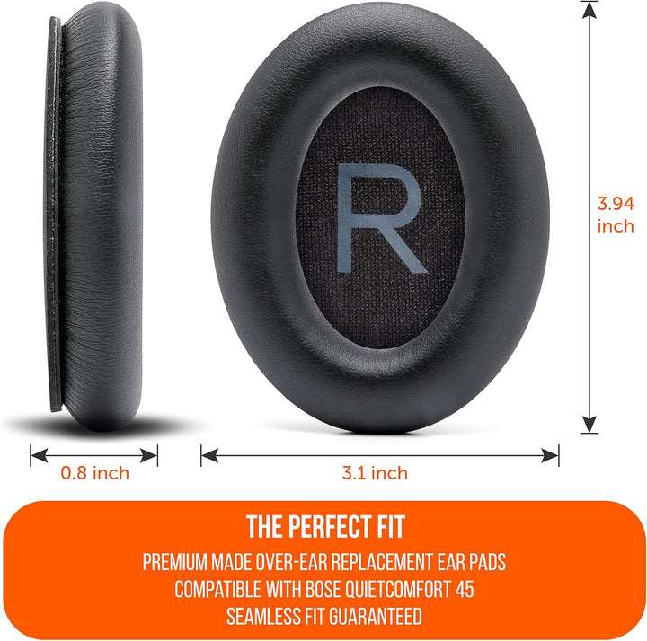 WC PadZ QC45 – Ohrpolster für Bose QuietComfort 45 / QuietComfort Se/QuietComfort Wireless, hergeste