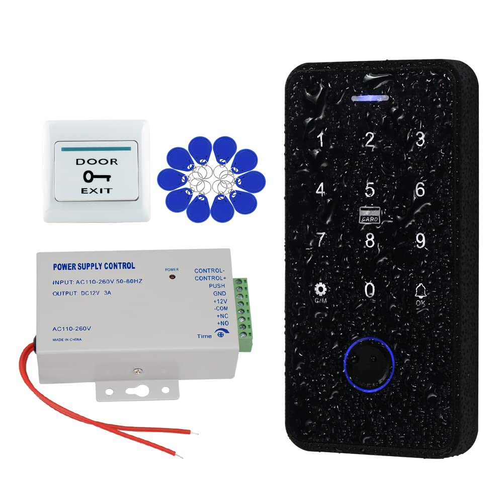 QTTYELOK Bluetooth Tuya Türzugangskontrollsystem Kit IP68 Wasserdichter Fingerabdruck Biometrics RFI