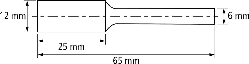 PFERD HM-Frässtift, Zylinderform ZYAS mit Stirnverzahnung, Zahnung ALLROUND, Frässtift-ø 12mm, Schaf